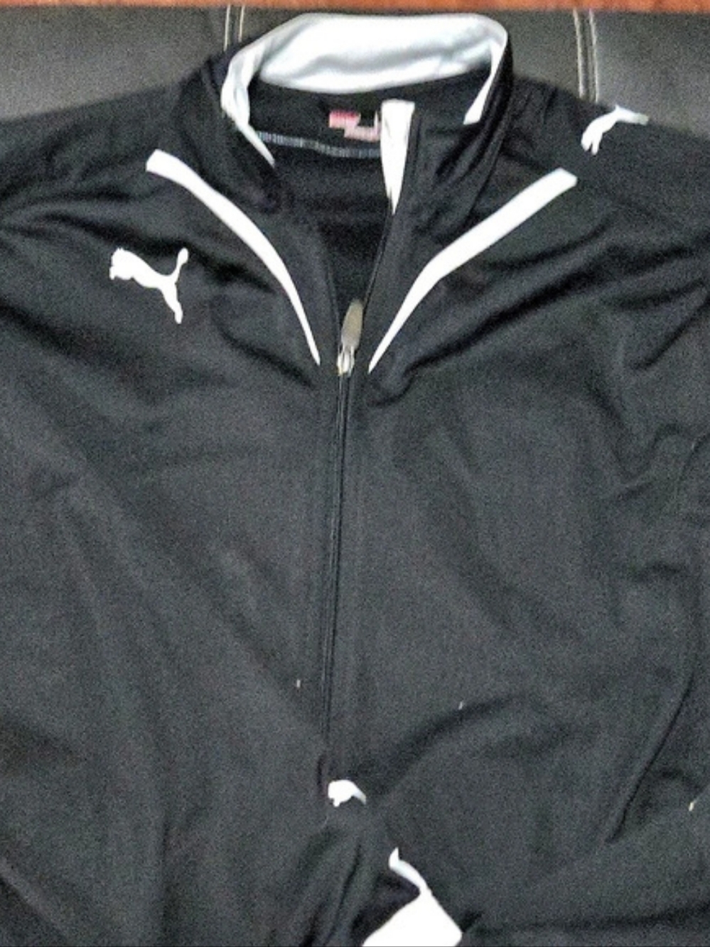 Puma Track Jacket Black & White Size Large